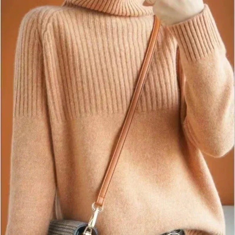 Cozy Women's Soft Wool Turtleneck Sweater