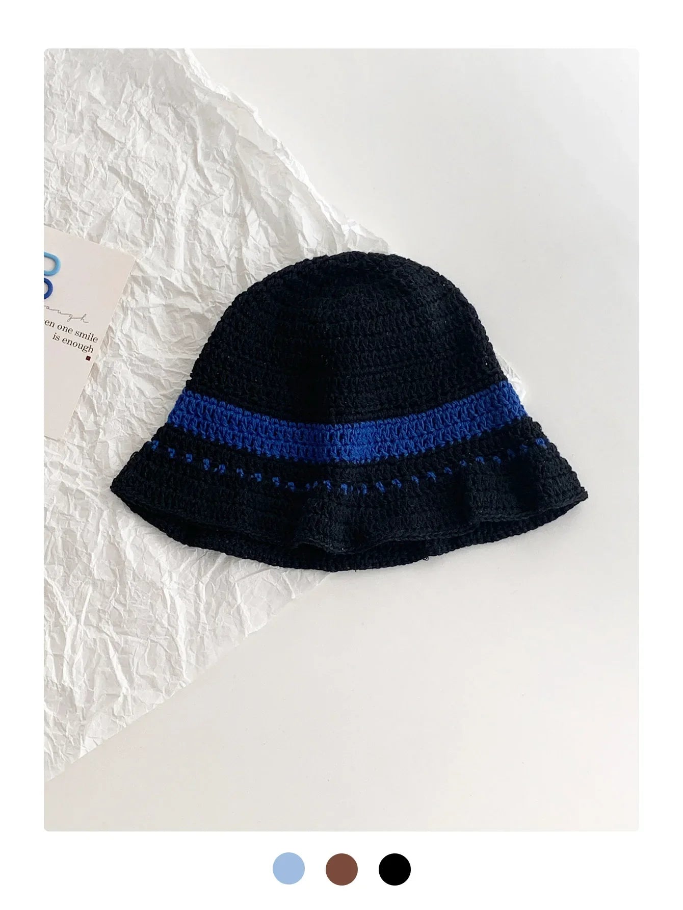 Colorful Striped Knit Fisherman Hat for Women