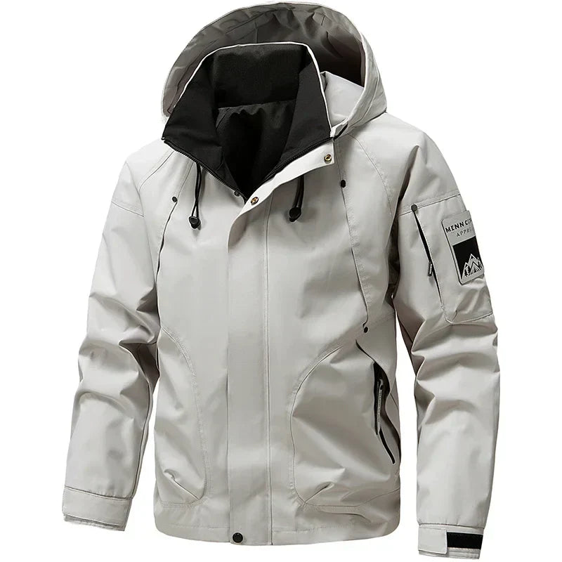 Cevori Hooded Zip Enclosure Ski Jacket