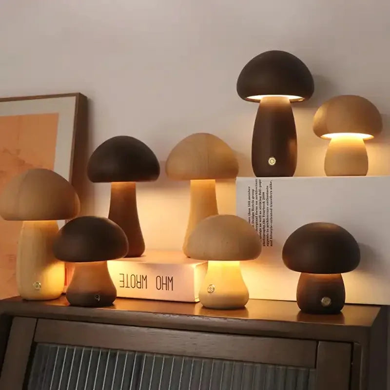Soft Glow Mushroom LED Table Lamp With Dimmer - BritishElegance