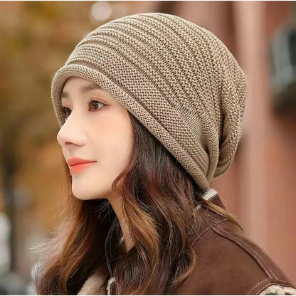 Warm Winter Slouchy Knit Beanie Hat - BritishElegance