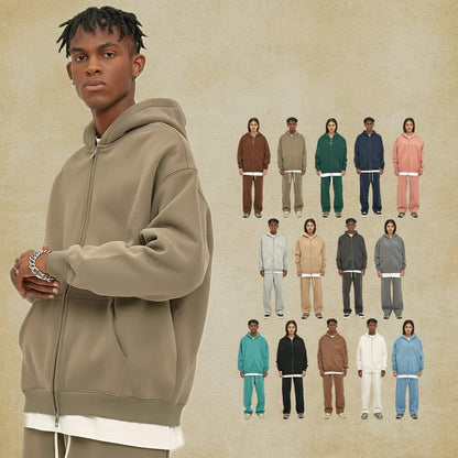 Warm Thick Fleece Zip Up Hooded Cardigan - BritishElegance