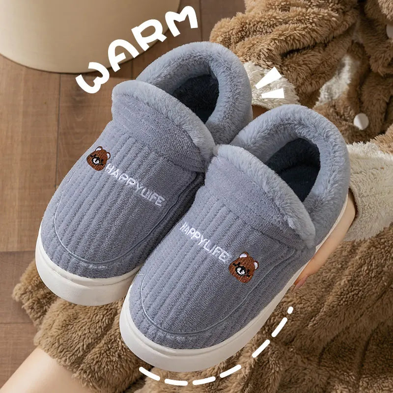 Cozy Fleece Slippers for Women - Warm Non-Slip House Shoes - BritishElegance