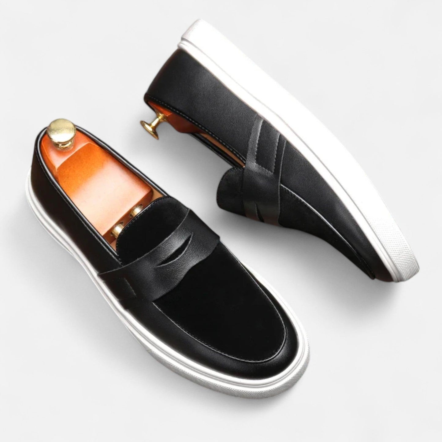 Men’s Hybrid Leather Penny Loafers