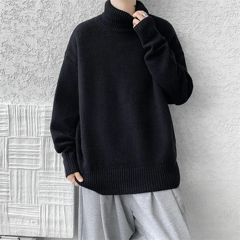 Cozy Mens Large Turtleneck Winter Sweater