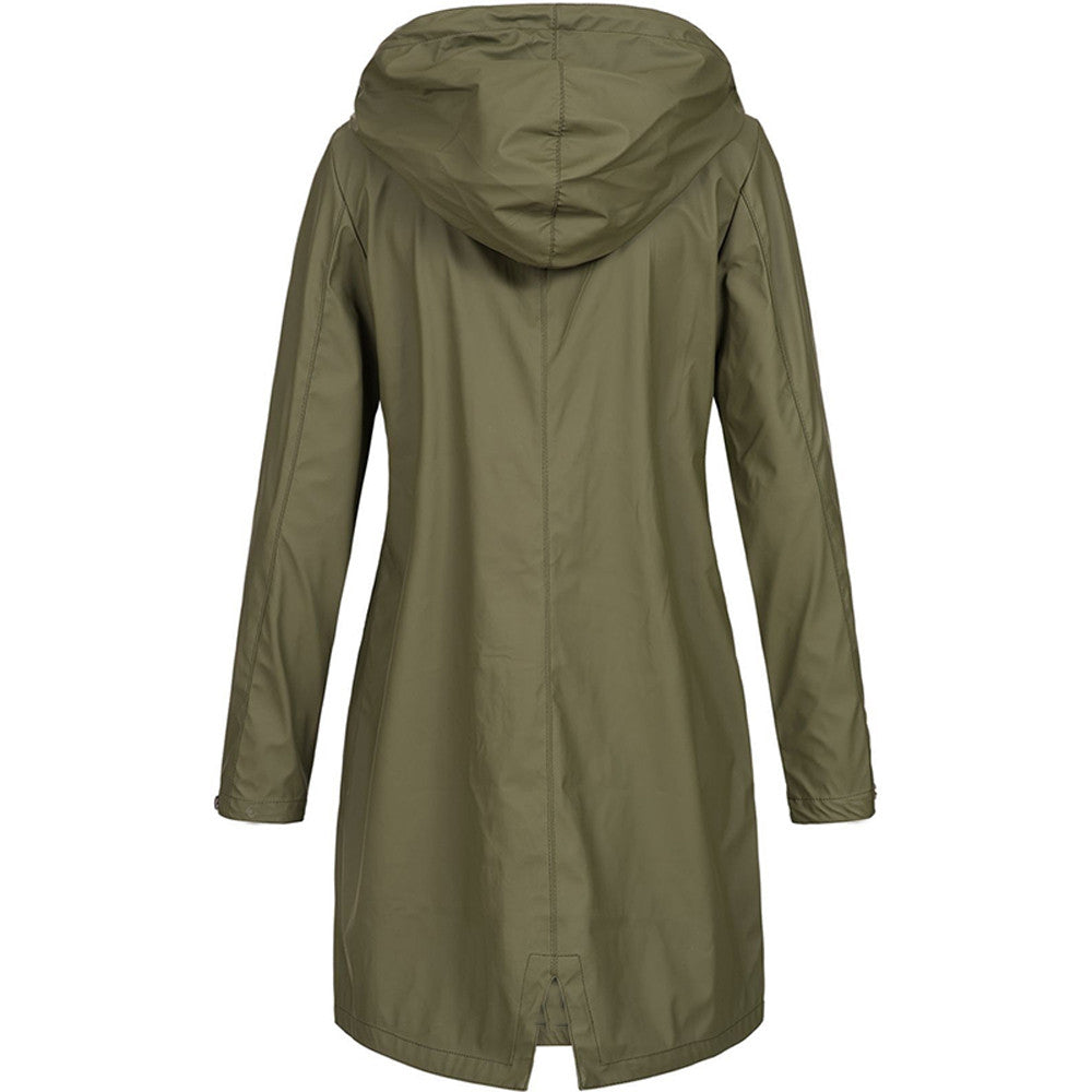 Hooded Mid-Length Ladies Coat | Long
