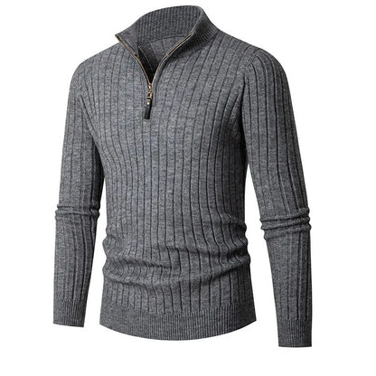 Men's Slim Fit Quarter Zip Knit Sweater