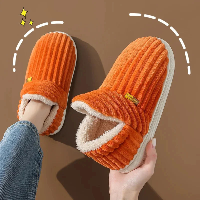Cozy Faux Fur Slide Slippers – Soft Warm Indoor Shoes