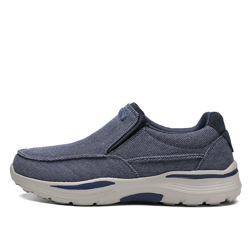 Breathable Canvas Loafers Blue