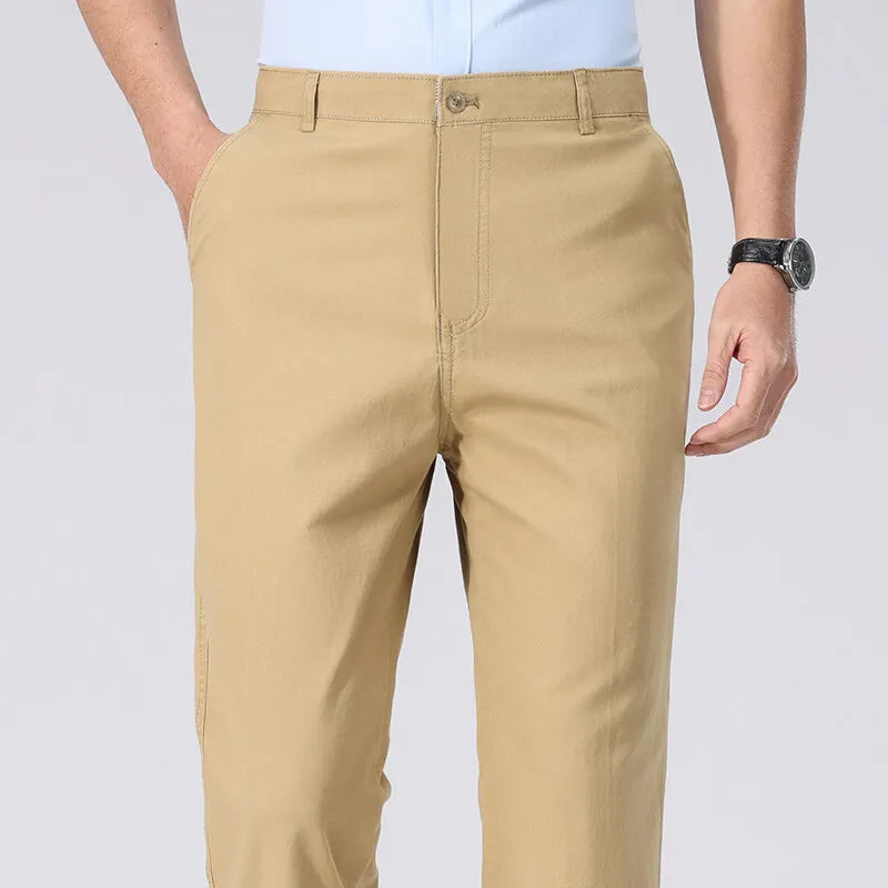 Slim Fit Comfortable Work Chino Pants - BritishElegance