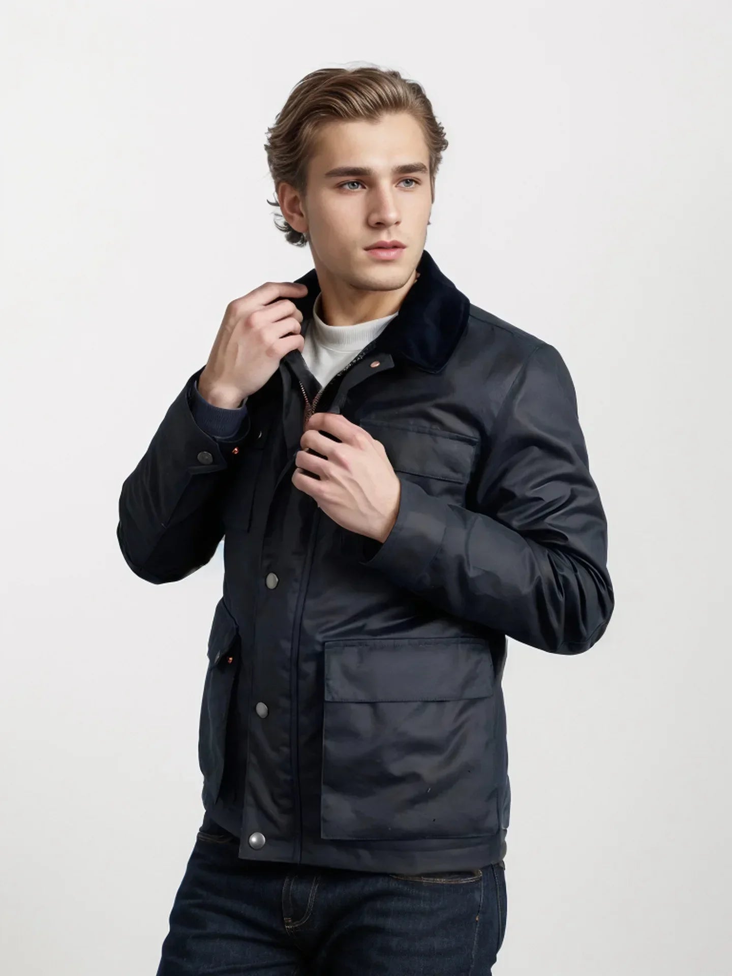 Ethan – Mens Bomber Jacket - Stylish Comfort | Multi-Pocket Jacket