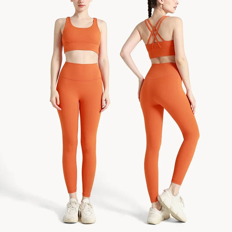 Women's Breathable 2 Piece Sports Outfit Yoga Set