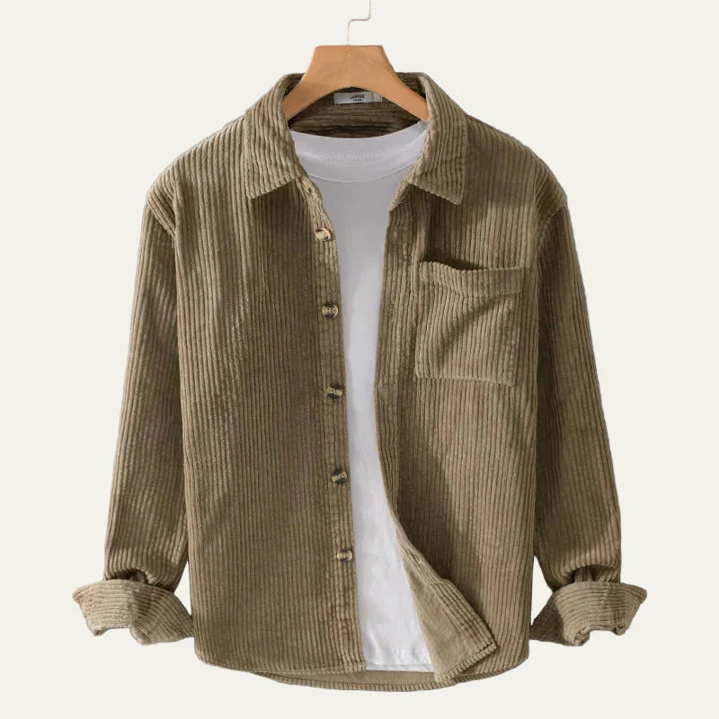Men’s Wide Wale Corduroy Button Up Overshirt