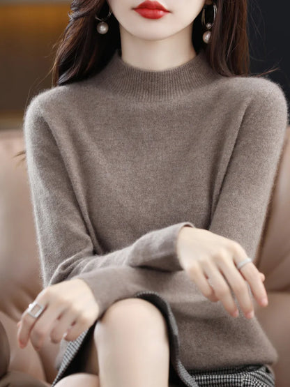 Soft Women's Merino Wool Fitted Sweater