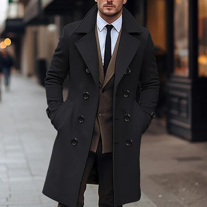 Mason – Men’s Double Breasted Mid-Length Coat | Casual Elegance