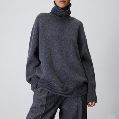 Cozy Oversized Winter Knit Turtleneck Sweater