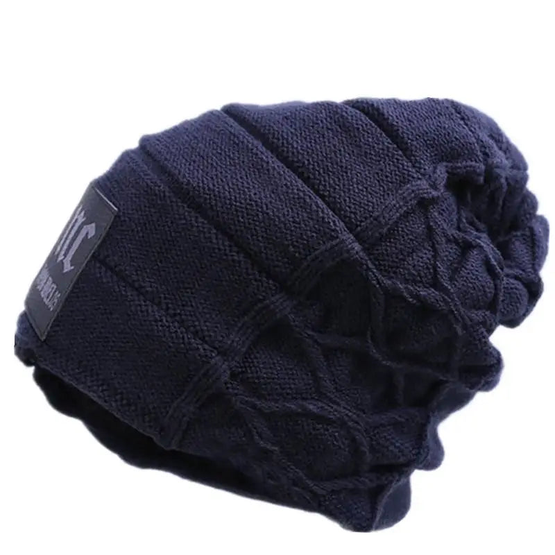 Warm Faux Fur Lined Knit Winter Hat