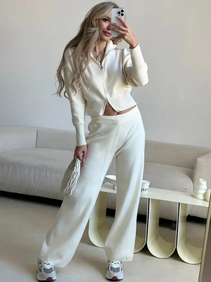 Cozy Sweater and Loose Fit Pant Set - BritishElegance