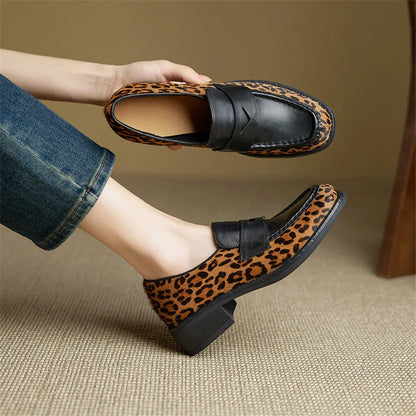 Brown Leather Slip On Shoes - BritishElegance