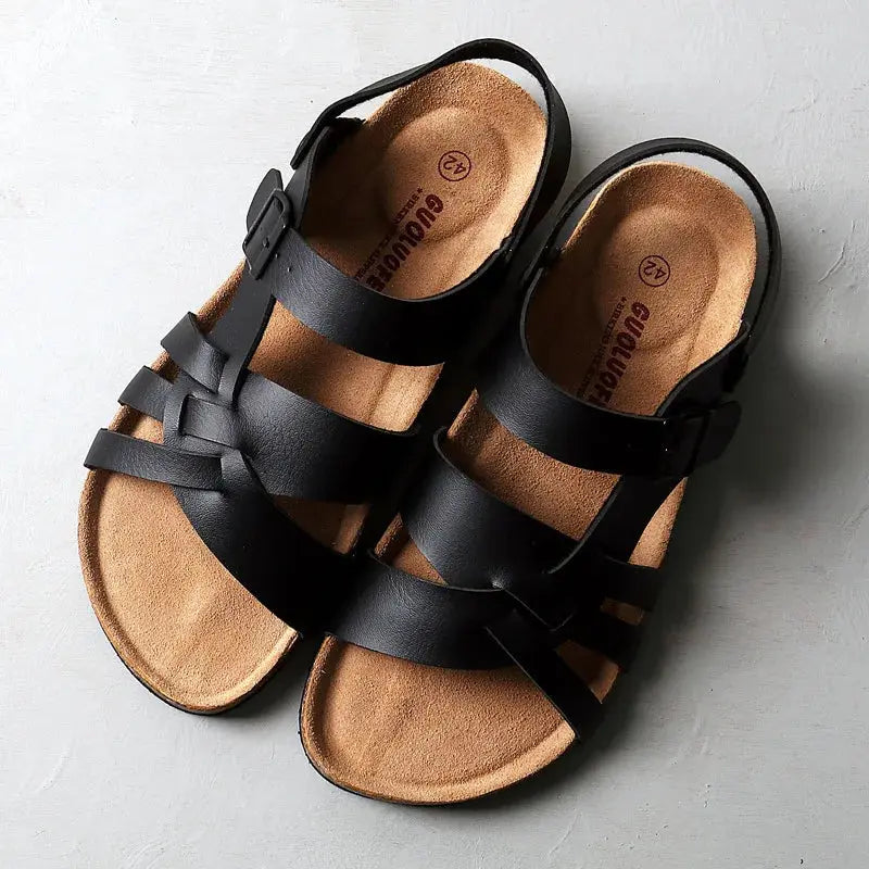 Mael | Leather Sandals – Sophisticated Style & All-Day Comfort