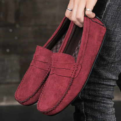 Comfortable Leather Slip-On Loafers - Men's Classic Casual Shoes