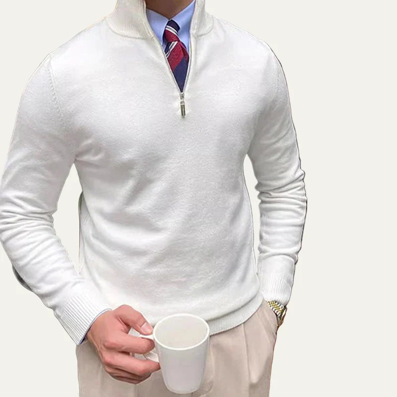 Men’s Refined Quarter Zip Knit Sweater