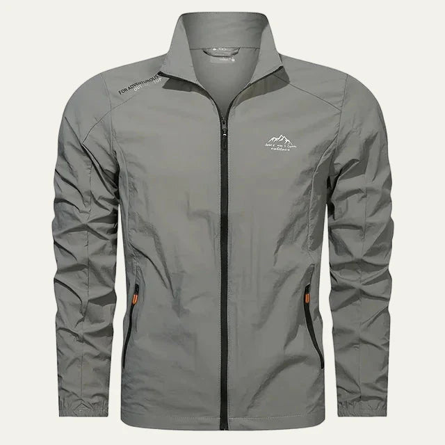 Men’s Lightweight Stand Collar Zip Windbreaker