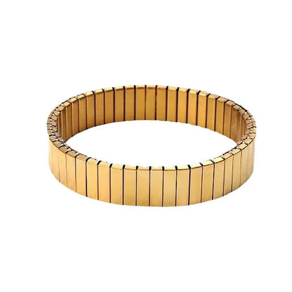 Rose Gold Tone Metal Love Stretch Bracelet