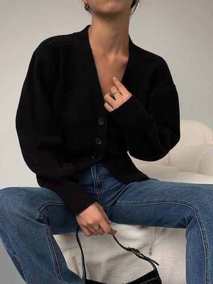 Women's Cozy Long Sleeve Cardigan with Buttons
