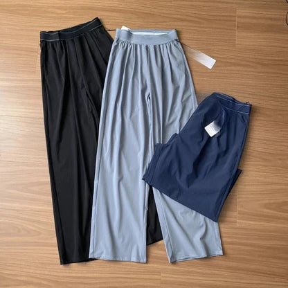 Comfortable High-Waist Elastic Wide Leg Yoga Pants - BritishElegance