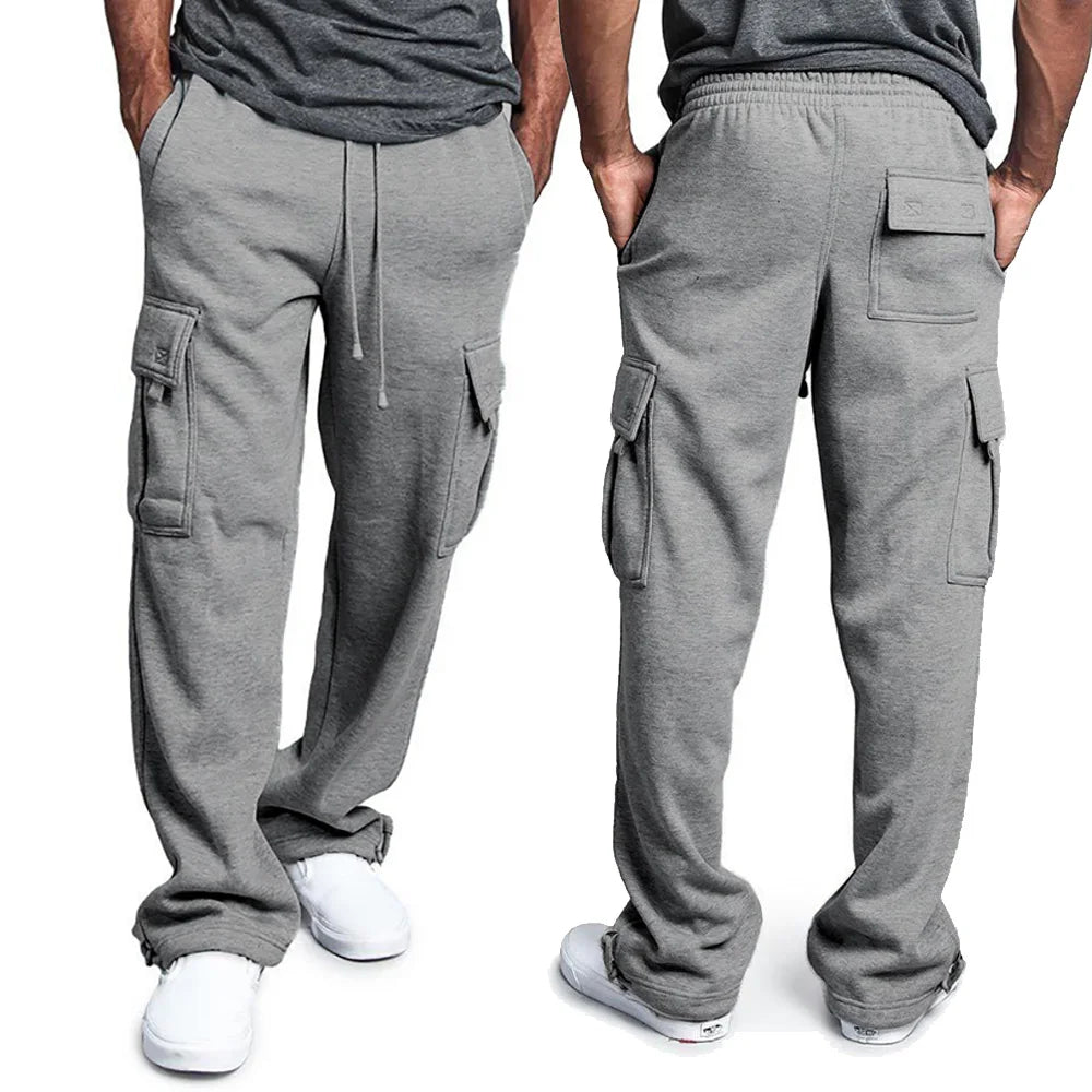 Multi-pocket cargo pants for men