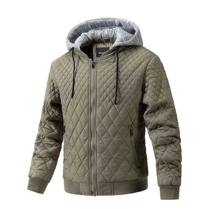 Oscar Quilted Bomber Jacket | Hooded Regular Fit Bomber Jacket