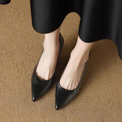 Nora Genuine Leather Heels
