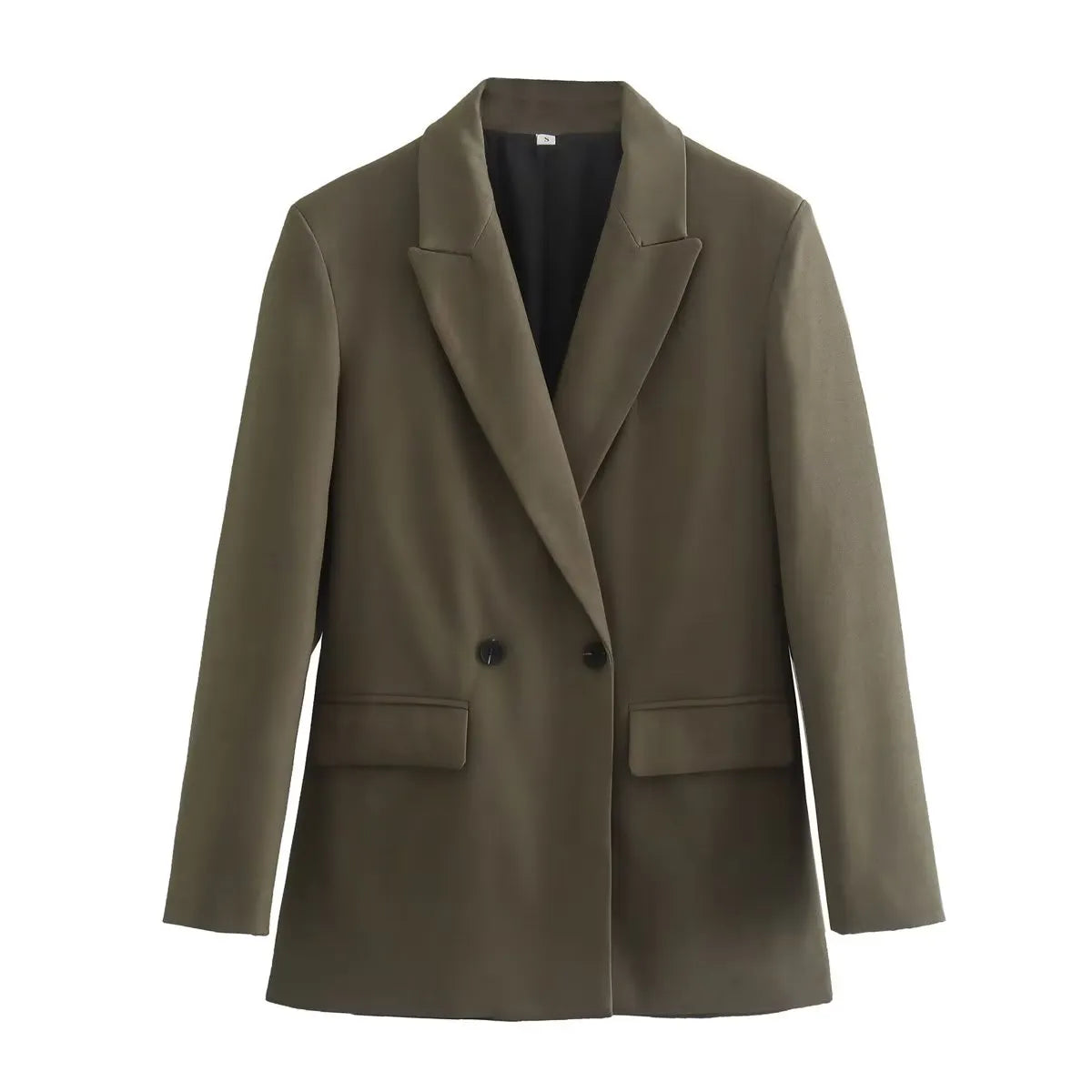 Classic Fit Women's Coat with Pockets and Buttons