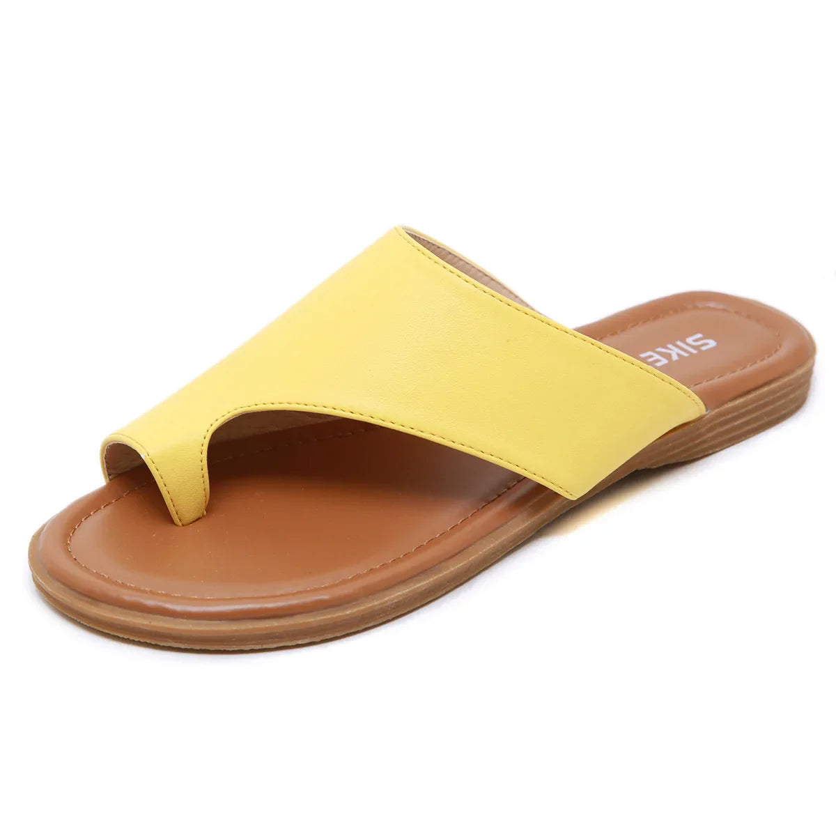 Ladies Comfortable Faux Leather Flip Flop Sandals - BritishElegance