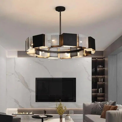 Vintage Crystal Lighting Fixture - BritishElegance