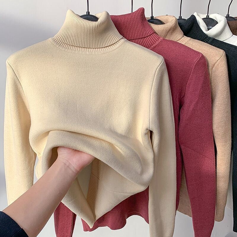 Cozy Winter Knit Turtleneck Sweater