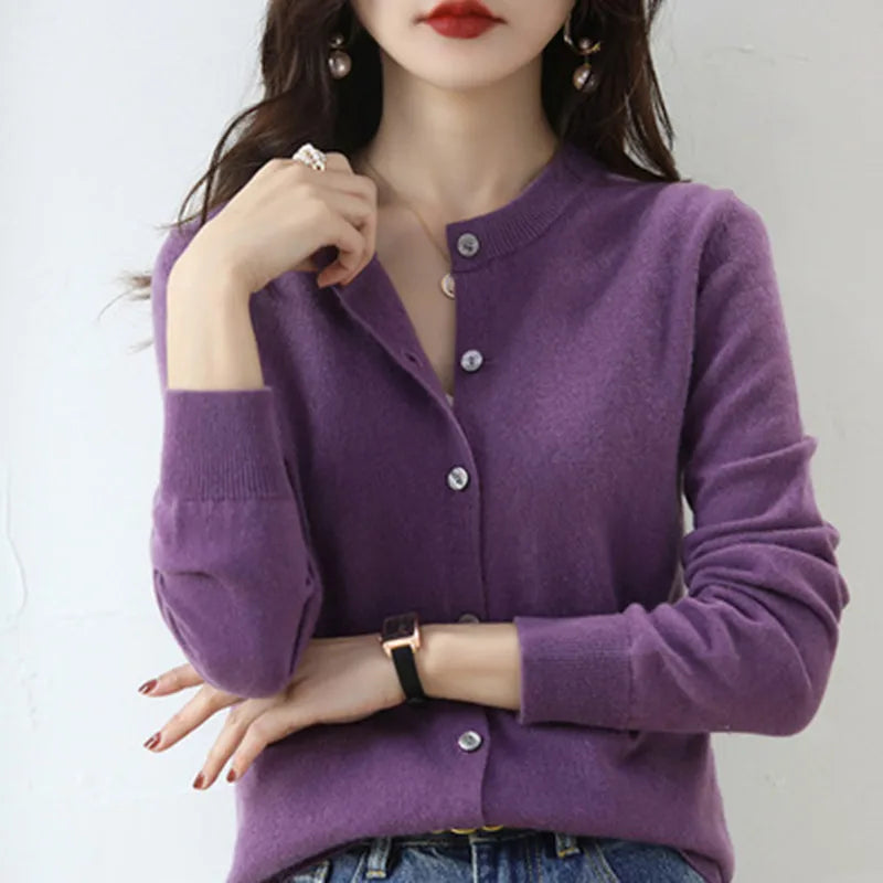Cozy Cashmere Open Front Cardigan for Women
