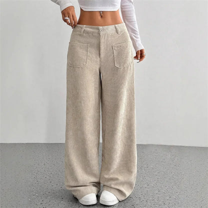 Comfortable Fit Corduroy Pants - BritishElegance