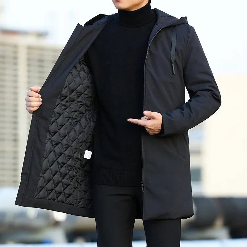 Warm Waterproof Men's Parka Coat - BritishElegance