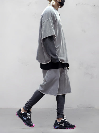 Men’s Casual Loose Fit Sports Set | 100% Cotton T-Shirt & Shorts