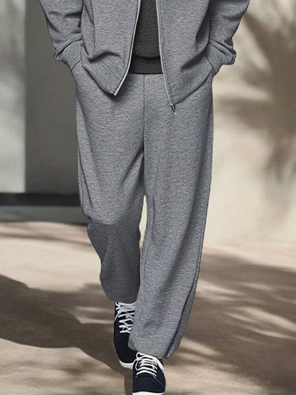 Men’s Athleisure Zip Jacket Set | Regular Fit Lounge Tracksuit