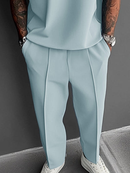 Men’s Summer 2-Piece Set | Lightweight Casual Outfit with Lapel Top