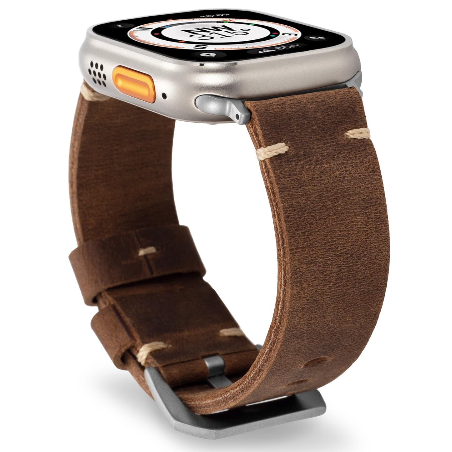 Classic Brown Leather Apple Watch Band