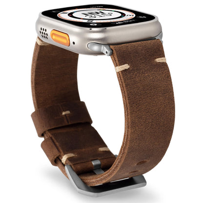 Classic Brown Leather Apple Watch Band
