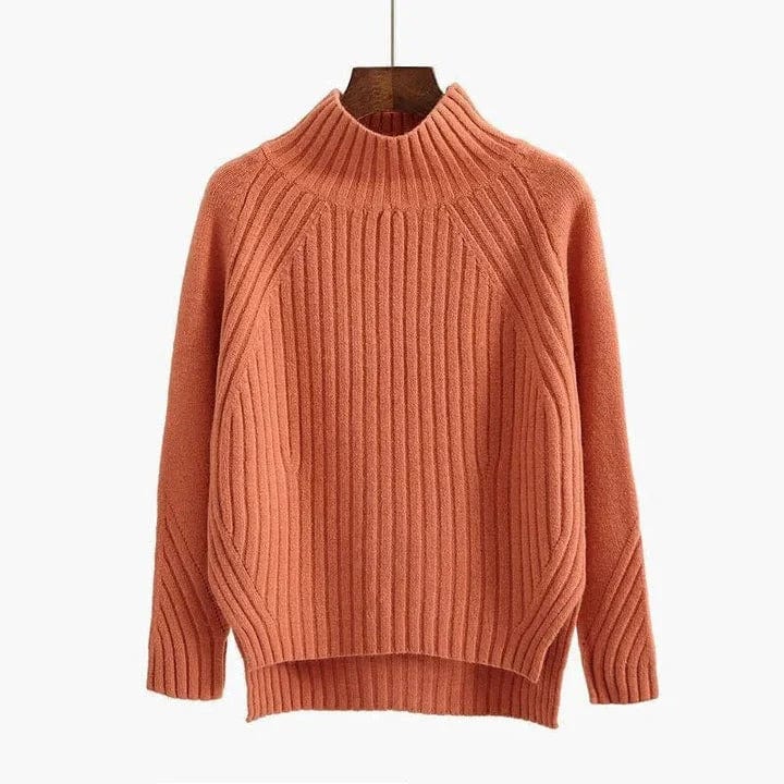 Green Crew Neck Classic Winter Sweater