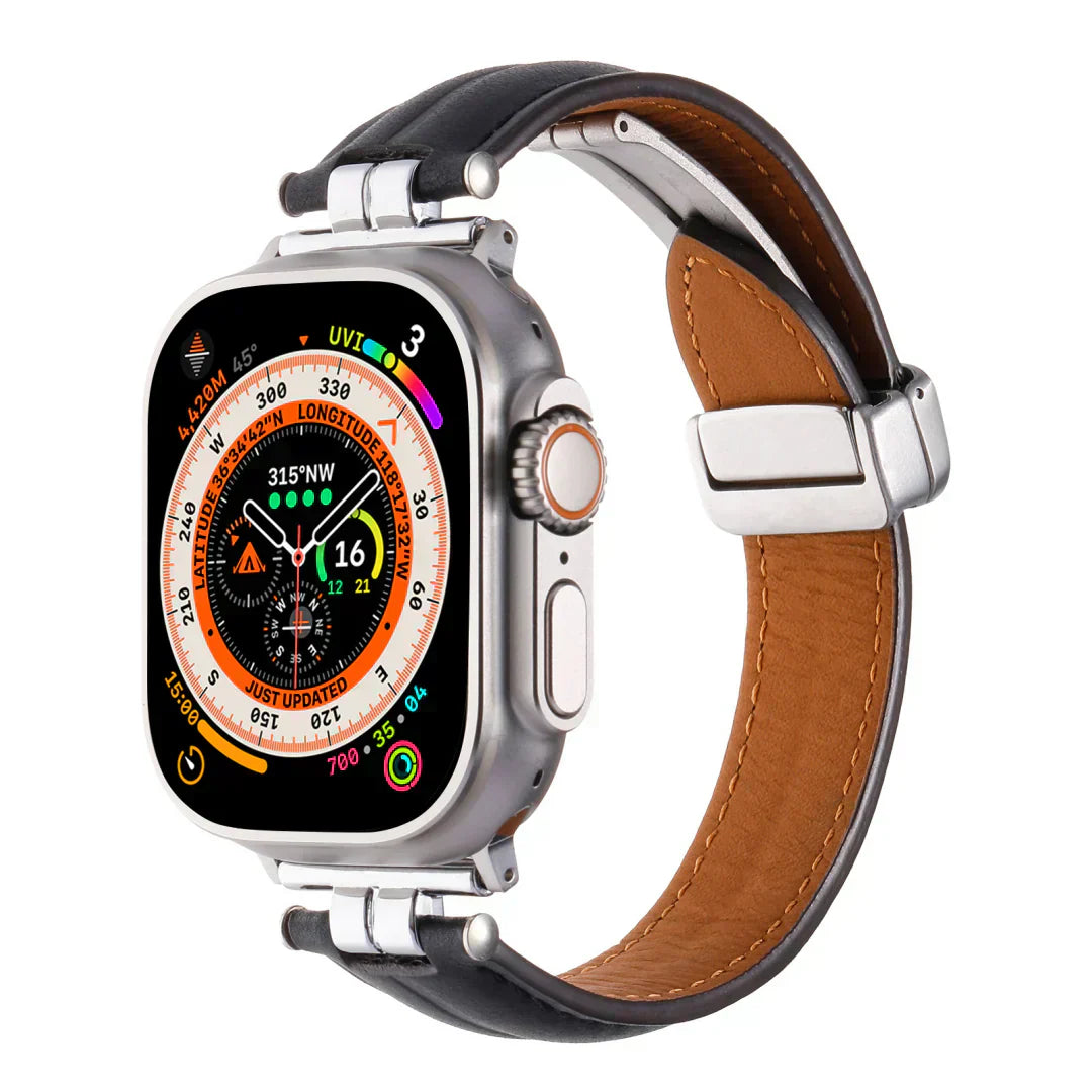 Strong Magnetic Leather Band for Apple Watch - BritishElegance