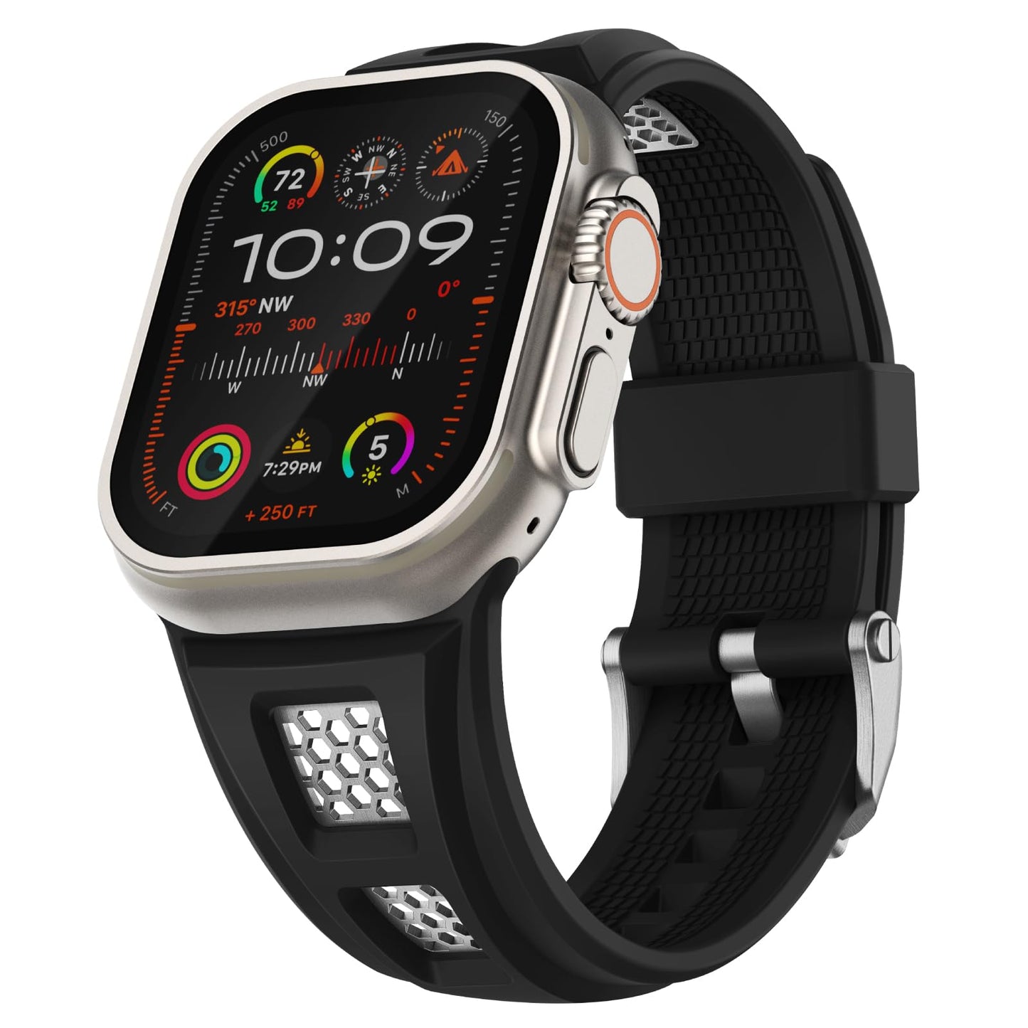 Durable Rubber Fitness Strap for Smartwatch - BritishElegance