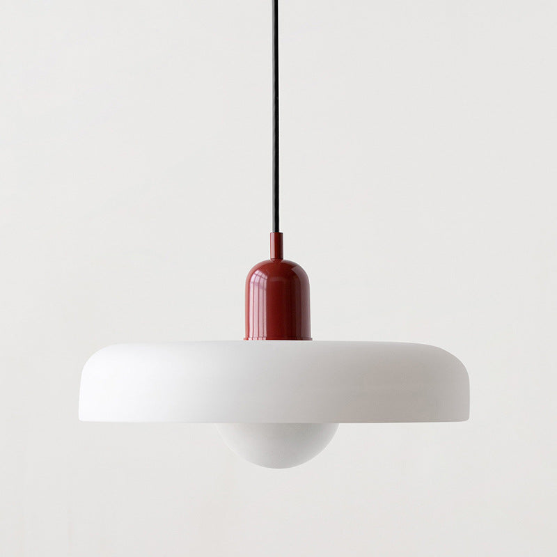 Colorful Glass Hanging Lamp With Adjustable Arm