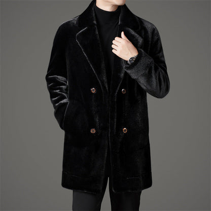 Cevori Reversible Winter Style Faux Fur Coat